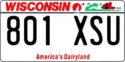 WI license plate 801XSU