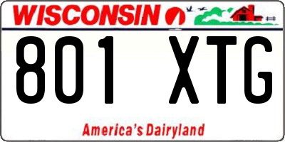WI license plate 801XTG