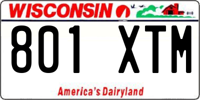 WI license plate 801XTM