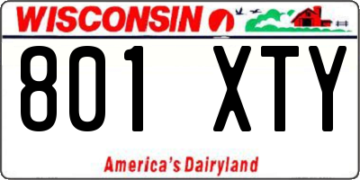 WI license plate 801XTY