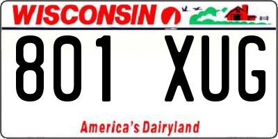 WI license plate 801XUG