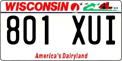WI license plate 801XUI