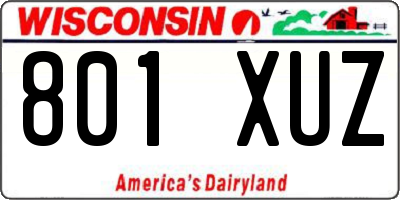 WI license plate 801XUZ