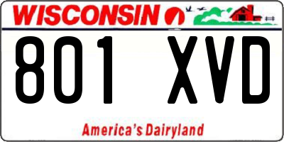 WI license plate 801XVD