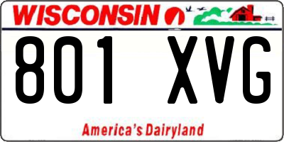 WI license plate 801XVG
