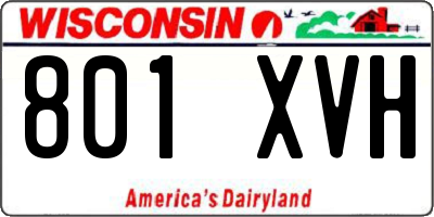 WI license plate 801XVH