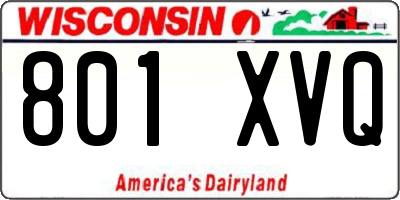 WI license plate 801XVQ