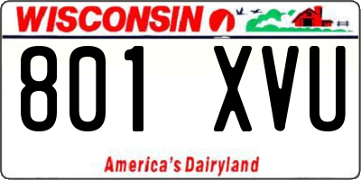 WI license plate 801XVU