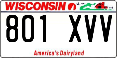 WI license plate 801XVV
