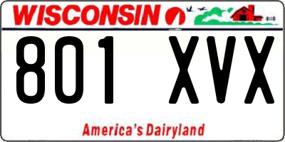 WI license plate 801XVX