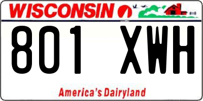 WI license plate 801XWH