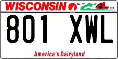 WI license plate 801XWL