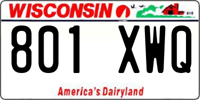 WI license plate 801XWQ