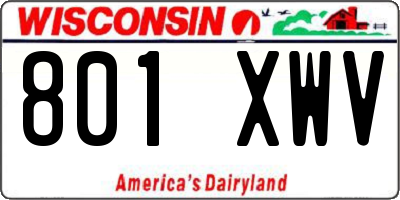 WI license plate 801XWV