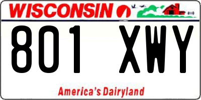 WI license plate 801XWY