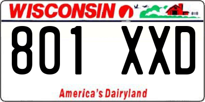 WI license plate 801XXD