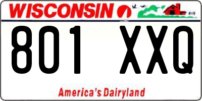 WI license plate 801XXQ