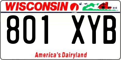 WI license plate 801XYB