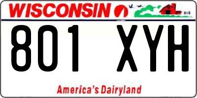 WI license plate 801XYH