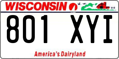 WI license plate 801XYI