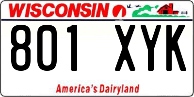 WI license plate 801XYK