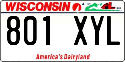 WI license plate 801XYL
