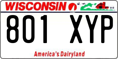 WI license plate 801XYP