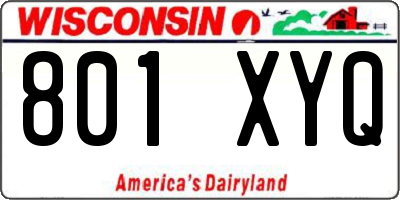 WI license plate 801XYQ