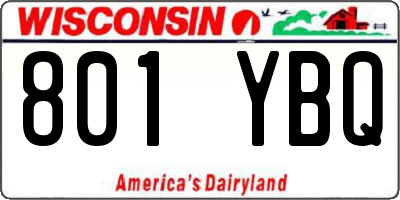 WI license plate 801YBQ