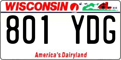 WI license plate 801YDG