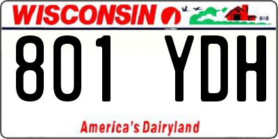 WI license plate 801YDH