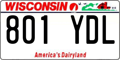WI license plate 801YDL