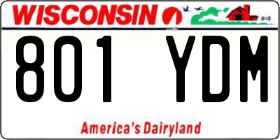 WI license plate 801YDM