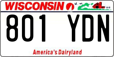 WI license plate 801YDN
