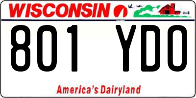 WI license plate 801YDO