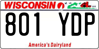 WI license plate 801YDP