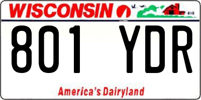 WI license plate 801YDR