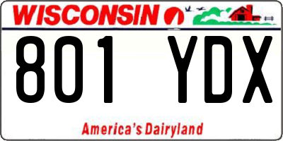 WI license plate 801YDX