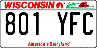 WI license plate 801YFC
