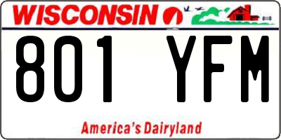 WI license plate 801YFM
