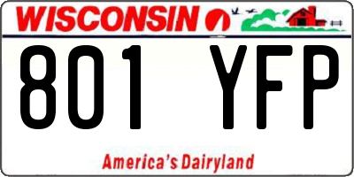WI license plate 801YFP