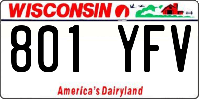 WI license plate 801YFV