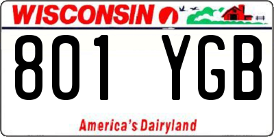 WI license plate 801YGB