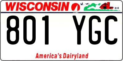 WI license plate 801YGC