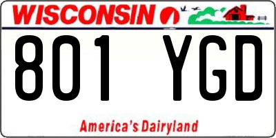 WI license plate 801YGD