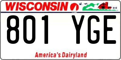 WI license plate 801YGE