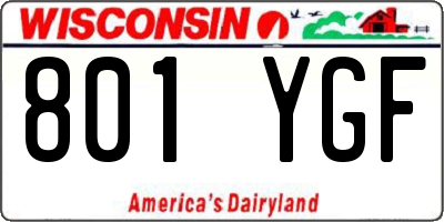 WI license plate 801YGF