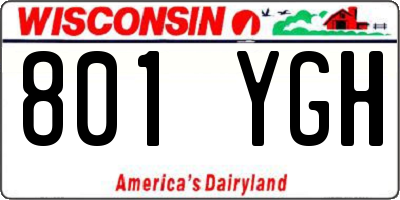 WI license plate 801YGH