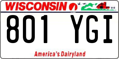 WI license plate 801YGI