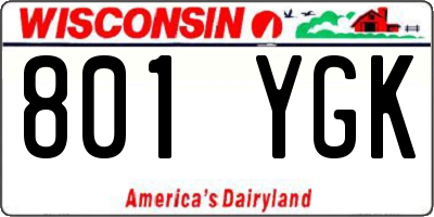 WI license plate 801YGK